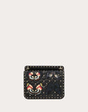 WOMEN'S VALENTINO GARAVANI MEDIUM ROCKSTUD SPIKE.IT BAG WITH BUTTERFLY PATCHES BLACK