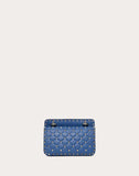 WOMEN'S VALENTINO GARAVANI SMALL ROCKSTUD SPIKE NAPPA LEATHER BAG BALTIC BLUE