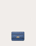 WOMEN'S VALENTINO GARAVANI SMALL ROCKSTUD SPIKE NAPPA LEATHER BAG BALTIC BLUE