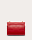 WOMEN'S VALENTINO GARAVANI VRING SHOULDER BAG IN SMOOTH CALFSKIN WITH KARUNG LEATHER INLAY