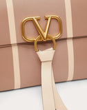 WOMEN'S VALENTINO GARAVANI VRING SHOULDER BAG WITH INLAID STRIPES