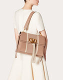 WOMEN'S VALENTINO GARAVANI VRING SHOULDER BAG WITH INLAID STRIPES