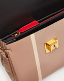 WOMEN'S VALENTINO GARAVANI VRING SHOULDER BAG WITH INLAID STRIPES