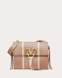 WOMEN'S VALENTINO GARAVANI VRING SHOULDER BAG WITH INLAID STRIPES