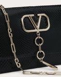 WOMEN'S VALENTINO GARAVANI SMALL VCASE GLOSSY PYTHON BAG