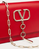 WOMEN'S VALENTINO GARAVANI SMALL VCASE SMOOTH CALFSKIN BAG PURE RED