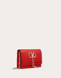 WOMEN'S VALENTINO GARAVANI SMALL VCASE SMOOTH CALFSKIN BAG PURE RED