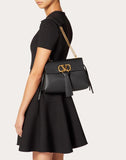 WOMEN'S VALENTINO GARAVANI VRING GRAINY CALFSKIN CROSSBODY CHAIN BAG BLACK