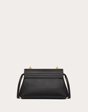 WOMEN'S VALENTINO GARAVANI VRING GRAINY CALFSKIN CROSSBODY CHAIN BAG BLACK