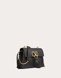 WOMEN'S VALENTINO GARAVANI VRING GRAINY CALFSKIN CROSSBODY CHAIN BAG BLACK