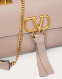 WOMEN'S VALENTINO GARAVANI VRING GRAINY CALFSKIN CROSSBODY CHAIN BAG