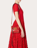 WOMEN'S VALENTINO GARAVANI SMALL ROCKSTUD HYPE SMOOTH CALFSKIN SHOULDER BAG