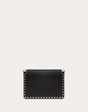 WOMEN'S VALENTINO GARAVANI SMALL ROCKSTUD GRAINY CALFSKIN CROSSBODY BAG BLACK