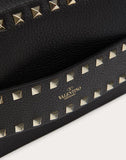 WOMEN'S VALENTINO GARAVANI SMALL ROCKSTUD GRAINY CALFSKIN CROSSBODY BAG BLACK