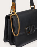 WOMEN'S VALENTINO GARAVANI VSLING GRAINY CALFSKIN SHOULDER BAG BLACK