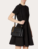WOMEN'S VALENTINO GARAVANI VSLING GRAINY CALFSKIN SHOULDER BAG BLACK