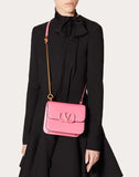 WOMEN'S VALENTINO GARAVANI SMALL VSLING SMOOTH CALFSKIN SHOULDER BAG MACARON
