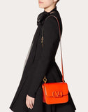 WOMEN'S VALENTINO GARAVANI SMALL VSLING SMOOTH CALFSKIN SHOULDER BAG ORANGE