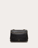 WOMEN'S VALENTINO GARAVANI SMALL ROCKSTUD SMOOTH CALFSKIN CROSSBODY BAG BLACK