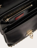 WOMEN'S VALENTINO GARAVANI SMALL ROCKSTUD SMOOTH CALFSKIN CROSSBODY BAG BLACK