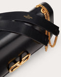 WOMEN'S VALENTINO GARAVANI VLOCK BRUSHED CALFSKIN SHOULDER BAG
