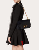 WOMEN'S VALENTINO GARAVANI VLOCK BRUSHED CALFSKIN SHOULDER BAG