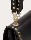 WOMEN'S VALENTINO GARAVANI ROCKSTUD SMOOTH CALFSKIN CROSSBODY BAG BLACK