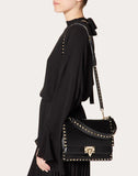 WOMEN'S VALENTINO GARAVANI ROCKSTUD SMOOTH CALFSKIN CROSSBODY BAG BLACK