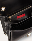 WOMEN'S VALENTINO GARAVANI ROCKSTUD SMOOTH CALFSKIN CROSSBODY BAG BLACK