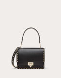 WOMEN'S VALENTINO GARAVANI ROCKSTUD SMOOTH CALFSKIN CROSSBODY BAG BLACK
