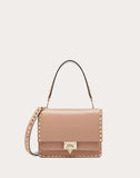 WOMEN'S VALENTINO GARAVANI ROCKSTUD SMOOTH CALFSKIN CROSSBODY BAG BABY PINK