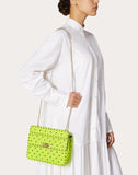 WOMEN'S VALENTINO GARAVANI MEDIUM ROCKSTUD SPIKE FLUO CALFSKIN BAG SS20 RUNWAY PREVIEW LIME