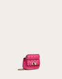 WOMEN'S VALENTINO GARAVANI MICRO ROCKSTUD SPIKE FLUO CALFSKIN BAG SS20 RUNWAY PREVIEW AZALEA