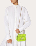 WOMEN'S VALENTINO GARAVANI MINI ROCKSTUD SPIKE FLUO CALFSKIN BAG SS20 RUNWAY PREVIEW LIME