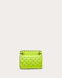 WOMEN'S VALENTINO GARAVANI MINI ROCKSTUD SPIKE FLUO CALFSKIN BAG SS20 RUNWAY PREVIEW LIME