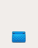 WOMEN'S VALENTINO GARAVANI MINI ROCKSTUD SPIKE FLUO CALFSKIN BAG SS20 RUNWAY PREVIEW NEON BLUE