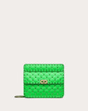 WOMEN'S VALENTINO GARAVANI MEDIUM ROCKSTUD SPIKE FLUO CALFSKIN BAG SS20 RUNWAY PREVIEW FLUORESCENT GREEN