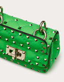 WOMEN'S VALENTINO GARAVANI MICRO ROCKSTUD SPIKE FLUO CALFSKIN BAG SS20 RUNWAY PREVIEW FLUORESCENT GREEN