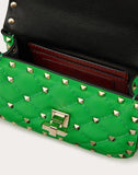 WOMEN'S VALENTINO GARAVANI MICRO ROCKSTUD SPIKE FLUO CALFSKIN BAG SS20 RUNWAY PREVIEW FLUORESCENT GREEN