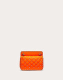 WOMEN'S VALENTINO GARAVANI MINI ROCKSTUD SPIKE FLUO CALFSKIN BAG SS20 RUNWAY PREVIEW FLORESCENT ORANGE