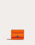 WOMEN'S VALENTINO GARAVANI MINI ROCKSTUD SPIKE FLUO CALFSKIN BAG SS20 RUNWAY PREVIEW FLORESCENT ORANGE
