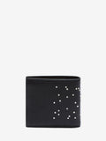 MEN'S ALEXANDER McQUEEN STUDDED LEATHER BILLFOLD WALLET BLACK