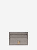 WOMEN'S ALEXANDER McQUEEN SKULL CARD HOLDER GUN METAL
