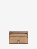 WOMEN'S ALEXANDER McQUEEN SKULL CARD HOLDER GOLD