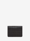 MEN'S ALEXANDER McQUEEN EMBOSSED CROC BUSINESS CARDHOLDER BLACK