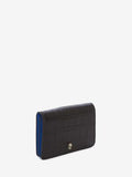MEN'S ALEXANDER McQUEEN EMBOSSED CROC BUSINESS CARDHOLDER BLACK