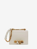 WOMEN'S ALEXANDER McQUEEN SMALL JEWELLED SATCHEL OFF WHITE