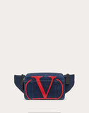 MEN'S VALENTINO GARAVANI DENIM VLOGO BELT BAG DARK BLUE