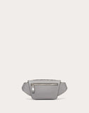 WOMEN'S VALENTINO GARAVANI ROCKSTUD SPIKE METALLIC NAPPA LEATHER BELT BAG SILVER