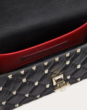 WOMEN'S VALENTINO GARAVANI ROCKSTUD SPIKE NAPPA LEATHER BELT BAG BLACK
